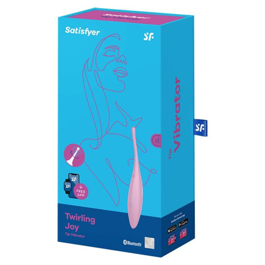 SATISFYER - VIBRATEUR  POINTE DE CLIT TWIRLING JOY ROSE - 7eme ciel