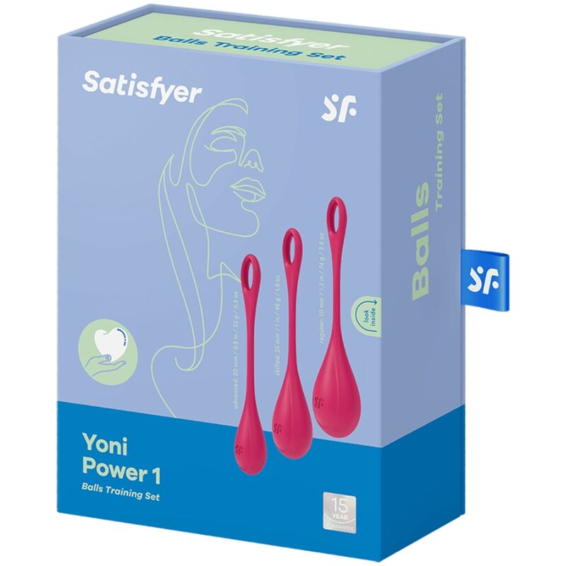 SATISFYER - ENSEMBLE ENTRAÎNEMENT YONI POWER 1 ROUGE - 7eme ciel