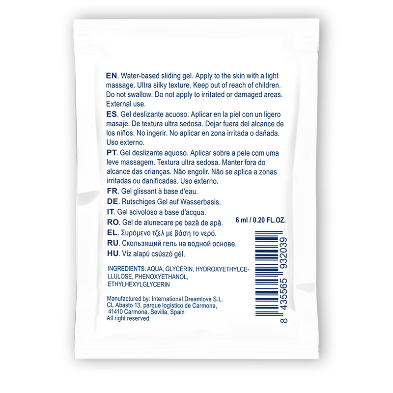 WATERFEEL - GEL DE GLISSEMENT NEUTRE  BASE DEAU 6 ML - 7eme ciel