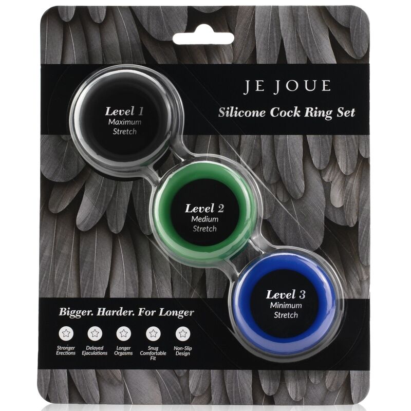 JE JOUE - ENSEMBLE SILICONE ANNEAUX PÉNIS SILICONE - 7eme ciel