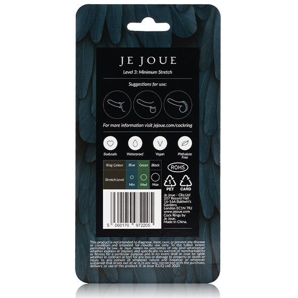 JE JOUE - BAGUE SILICONE BLEUE STRANGULATION MINIMUM - 7eme ciel