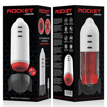 JAMYJOB - MASTURBATEUR ROCKET TECHNOLOGIE DE COMPRESSION DOUCE ET VIBRATION - 7eme ciel