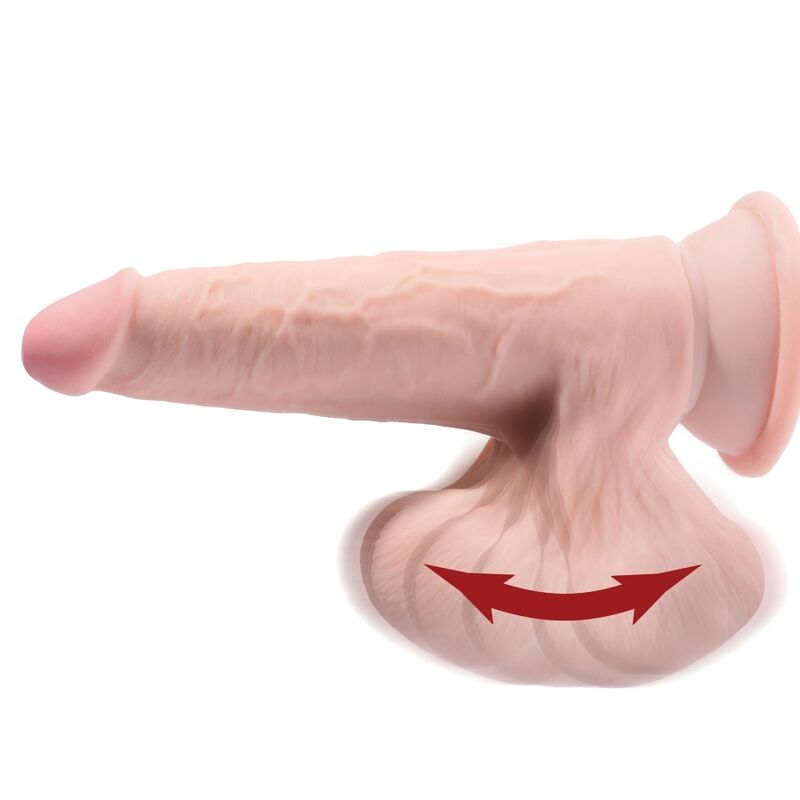 KING COCK - BALLES GODE 3D PLUS 24.5 CM PEAU CLAIRE - 7eme ciel