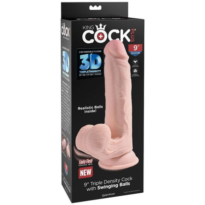 KING COCK - PLUS BALLES GODE 3D 20.3 CM - 7eme ciel