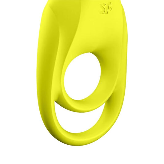 SATISFYER - VIBRATEUR  ANNEAU SPECTACULAIRE DUO JAUNE - 7eme ciel