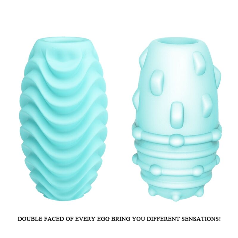 PRETTY LOVE - OEUF MASTURBATEUR DOUBLE FACE TURQUOISE - 7eme ciel