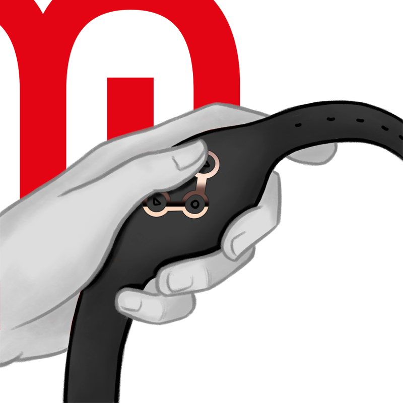 WATCHME - MONTRE À TÉLÉCOMMANDE À TECHNOLOGIE SANS FIL JET ET CUIVRE - 7eme ciel