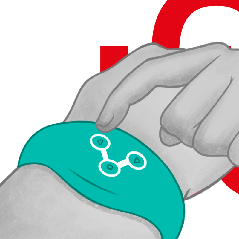 WATCHME - MONTRE À TECHNOLOGIE SANS FIL BLEU VERT - 7eme ciel