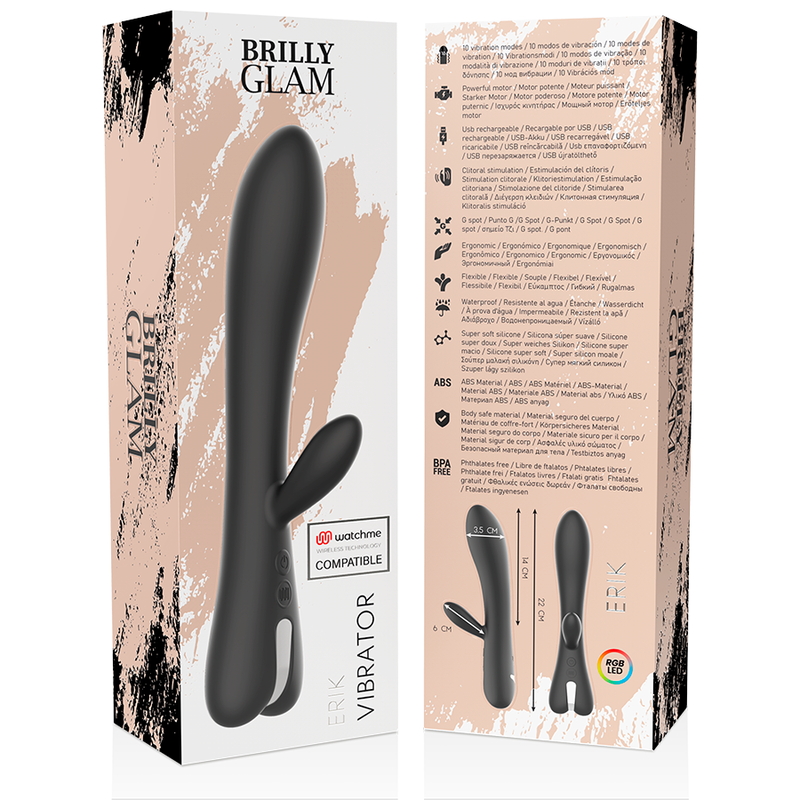 BRILLY GLAM - ERIK VIBRATEUR WATCHME TECHNOLOGIE SANS FIL COMPATIBLE - 7eme ciel