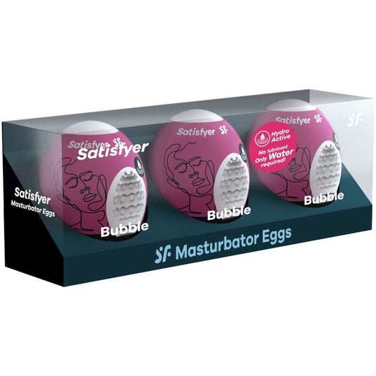 SATISFYER - 3 OEUFS MASTURBATEURS BUBBLE - 7eme ciel