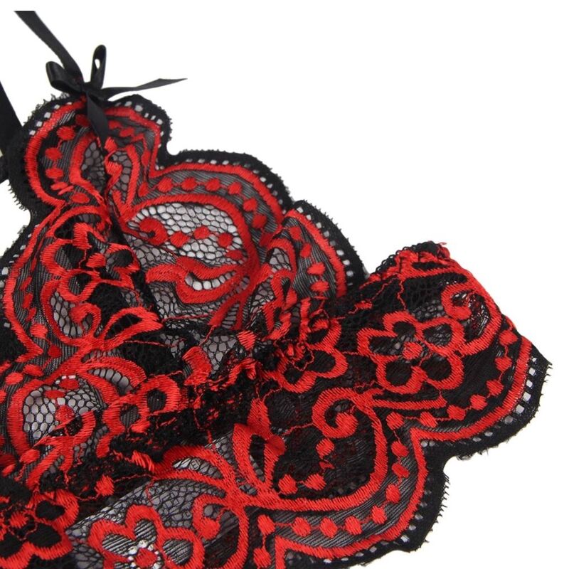 SUBBLIME - SET ENSEMBLE DEUX PIÈCES TOP ET CULOTTE EN DENTELLE S/M - 7eme ciel