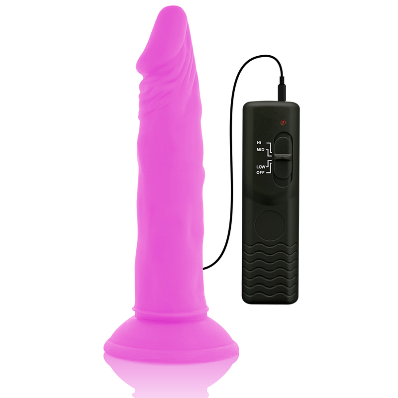 DIVERSIA - DILDO VIBRANT FLEXIBLE VIOLET 23 CM -O- 4.3 CM - 7eme ciel