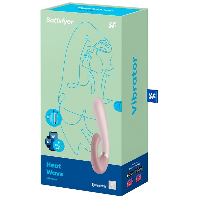 SATISFYER - APPLICATION HEAT WAVE VIBRATOR ROSE - 7eme ciel