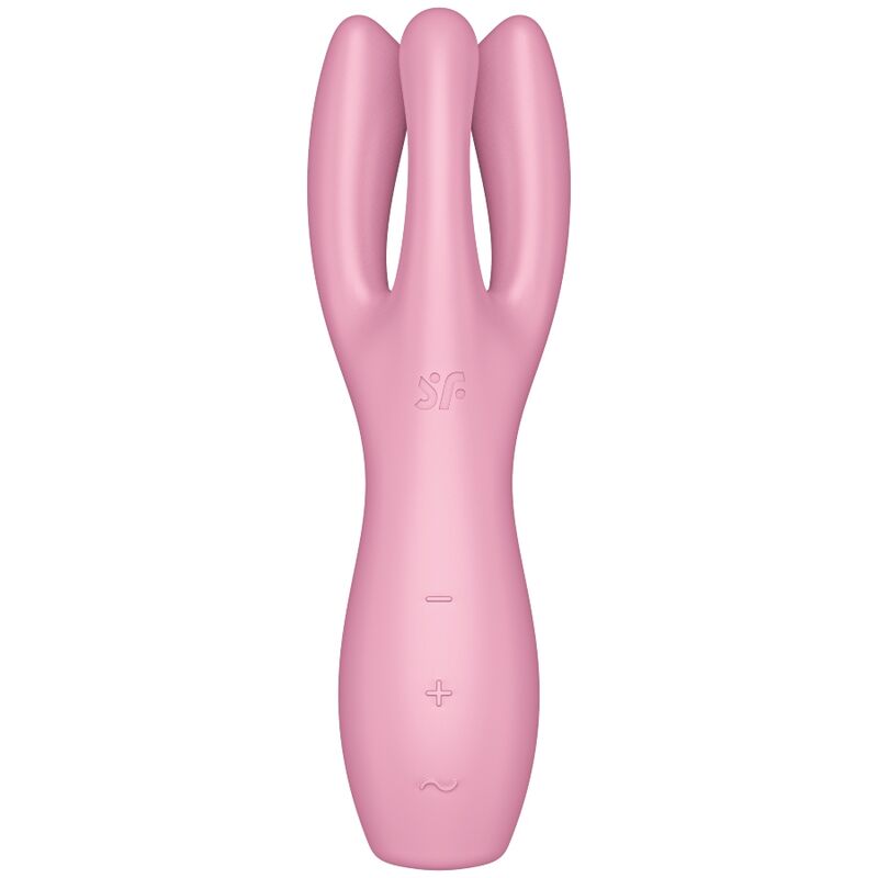 SATISFYER - VIBRATEUR THREESOME 3 ROSE - 7eme ciel