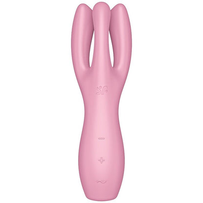 SATISFYER - VIBRATEUR THREESOME 3 ROSE - 7eme ciel