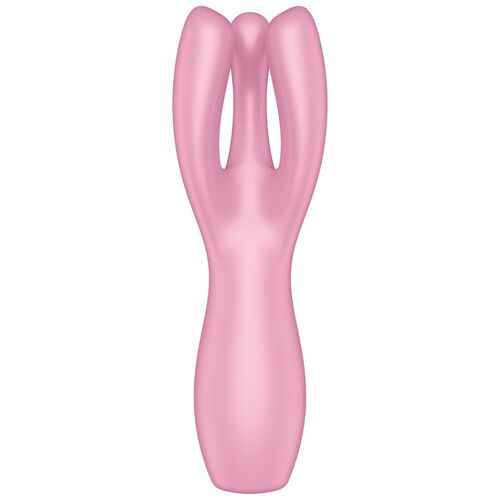 SATISFYER - VIBRATEUR THREESOME 3 ROSE