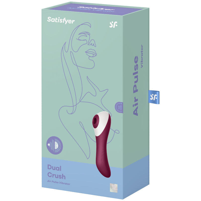 SATISFYER - VIBRATEUR  IMPULSIONS AIR DUAL CRUSH - 7eme ciel