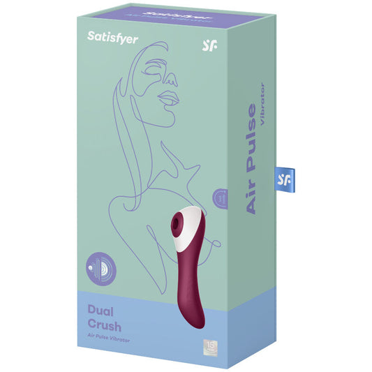 SATISFYER - VIBRATEUR  IMPULSIONS AIR DUAL CRUSH - 7eme ciel