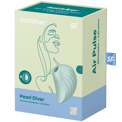 SATISFYER - STIMULATEUR ET VIBRATEUR PEARL DIVER VERT - 7eme ciel
