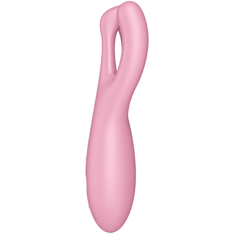 SATISFYER - APPLICATION VIBRATEUR THREESOME 4 ROSE - 7eme ciel