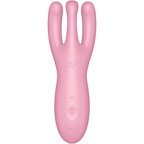 SATISFYER - APPLICATION VIBRATEUR THREESOME 4 ROSE