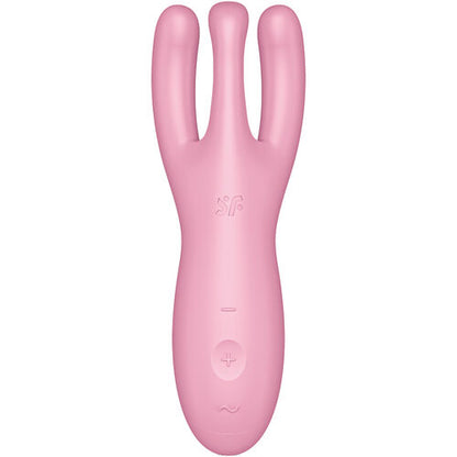 SATISFYER - APPLICATION VIBRATEUR THREESOME 4 ROSE