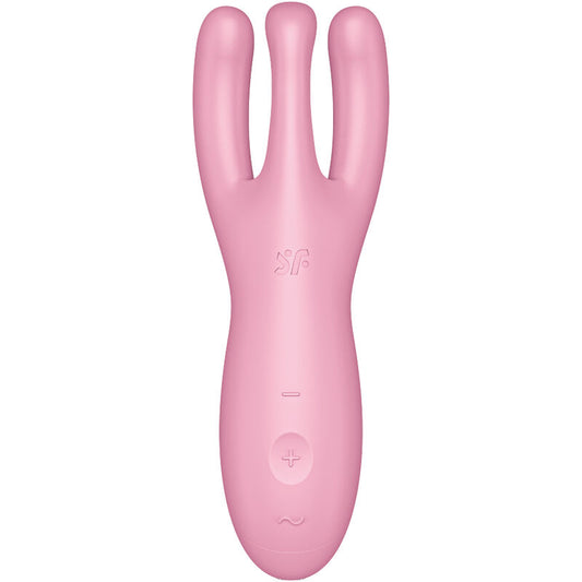SATISFYER - APPLICATION VIBRATEUR THREESOME 4 ROSE - 7eme ciel