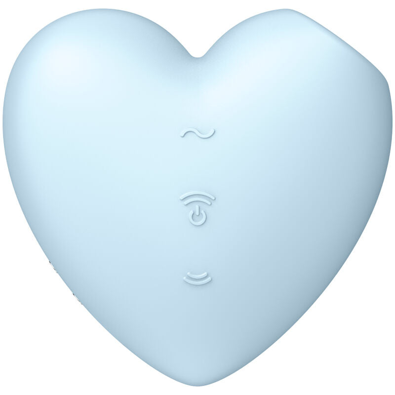 SATISFYER - CUTIE HEART STIMULATEUR ET VIBRATEUR DE PULSE D'AIR BLEU - 7eme ciel