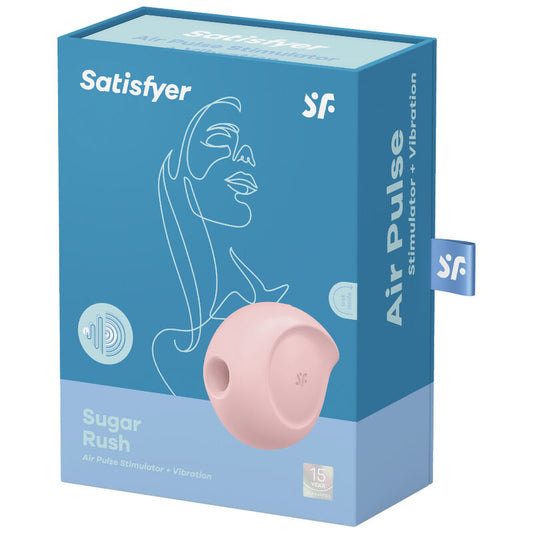 SATISFYER - STIMULATEUR ET VIBRATEUR D'IMPULSIONS D'AIR SUGAR RUSH ROSE - 7eme ciel