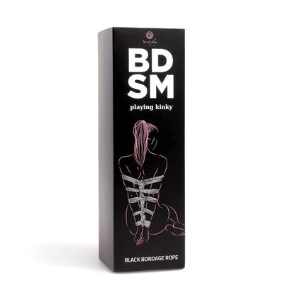 SECRETPLAY - CORDE DE BONDAGE NOIRE  COLLECTION BDSM - 7eme ciel