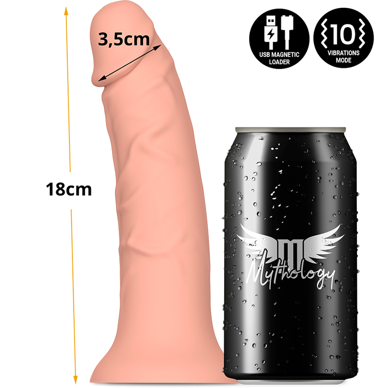 MYTHOLOGY - ASHER ORIGINAL DILDO S - VIBRATEUR COMPATIBLE AVEC LA TECHNOLOGIE SANS FIL WATCHME - 7eme ciel