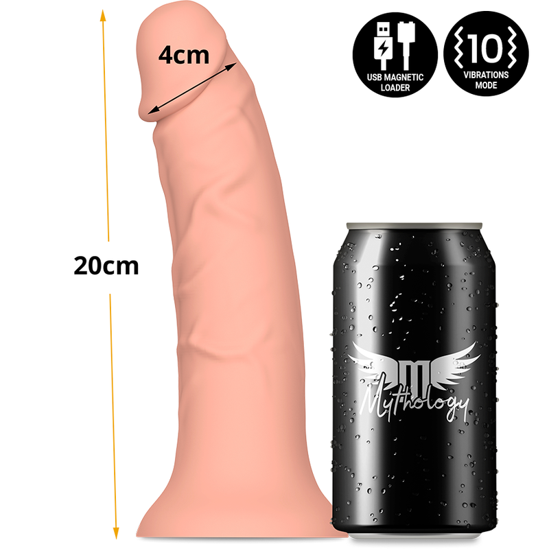 MYTHOLOGY - ASHER ORIGINAL DILDO M - VIBRATEUR COMPATIBLE AVEC LA TECHNOLOGIE SANS FIL WATCHME - 7eme ciel