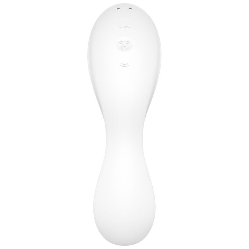 SATISFYER - APPLICATION STIMULATEUR ET VIBRATEUR CURVY TRINITY 5 BLANC - 7eme ciel