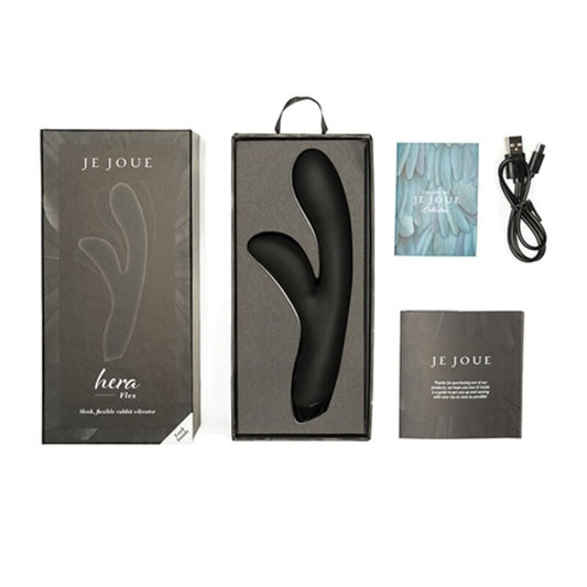 JE JOUE - VIBRATEUR HERA FLEX RABBIT - NOIR - 7eme ciel