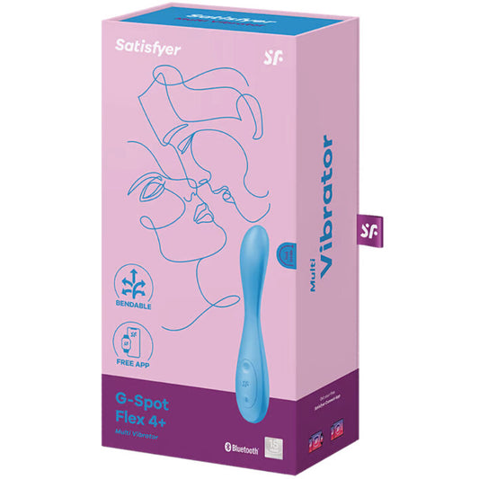 SATISFYER - APPLICATION MULTI VIBRATEUR G-SPOT FLEX 4+ BLEU - 7eme ciel