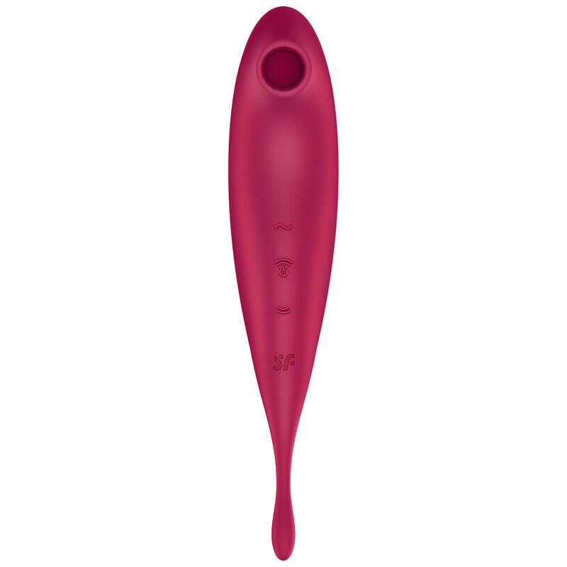 SATISFYER - APPLICATION DE STIMULATEUR ET VIBRATEUR TWIRLING PRO+ ROUGE - 7eme ciel
