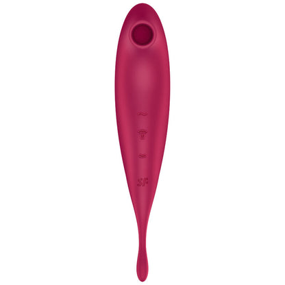 SATISFYER - APPLICATION DE STIMULATEUR ET VIBRATEUR TWIRLING PRO+ ROUGE - 7eme ciel
