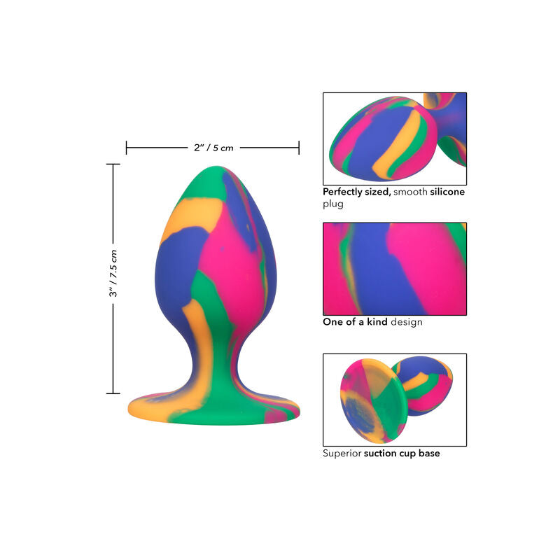 CALEXOTICS - CHEEKY MOYEN TIE-DYE PLUG ANAL - 7eme ciel