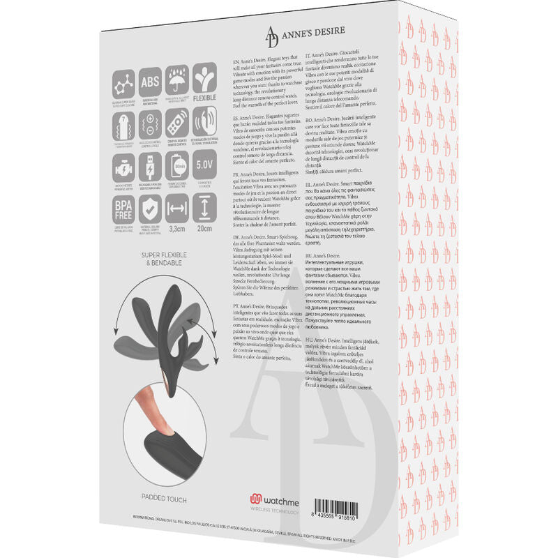 ANNE'S DESIRE  - RABBIT TÉLÉCOMMANDE TECHNOLOGIE A WATCHME NOIR - 7eme ciel