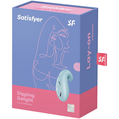 SATISFYER - VIBRATEUR  POSER DIPPING DELIGHT BLEU - 7eme ciel
