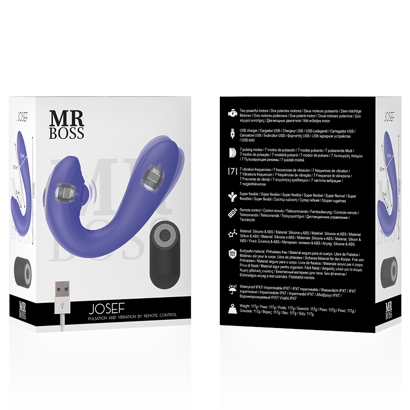 MR BOSS - JOSEF TÉLÉCOMMANDE PULSATION & VIBRATION POUR COUPLES - 7eme ciel