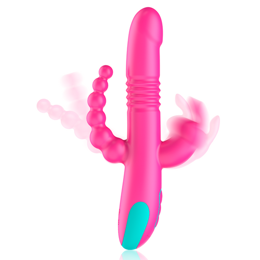 HAPPY LOKY - DONALD TRIPLE STIMULATION : ANAL, G-SPOT & CLITORAL WATCHME TECHNOLOGIE SANS FIL COMPATIBLE - 7eme ciel
