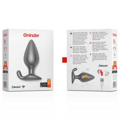 ONINDER - PLUG ANAL VIBRANT RIO NOIR - APPLICATION GRATUITE - 7eme ciel