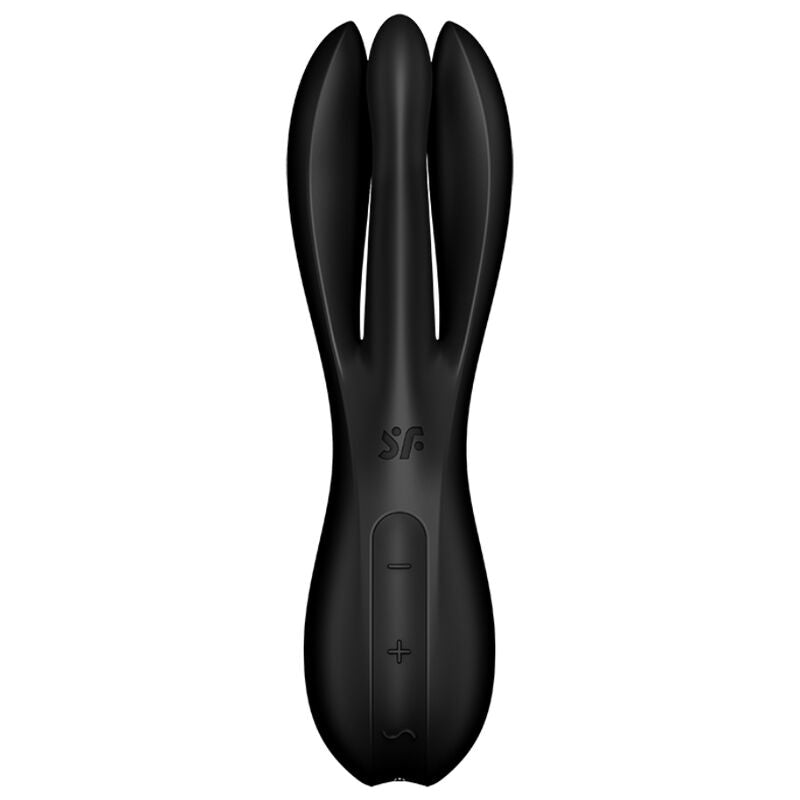 SATISFYER - VIBRATEUR THREESOME 2 NOIR - 7eme ciel