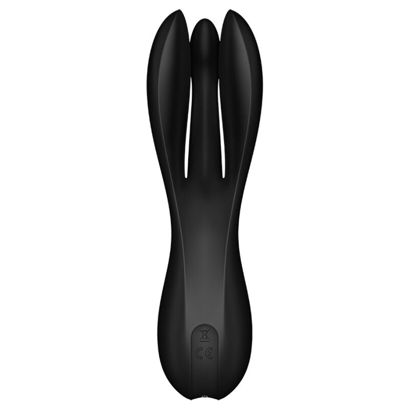 SATISFYER - VIBRATEUR THREESOME 2 NOIR - 7eme ciel
