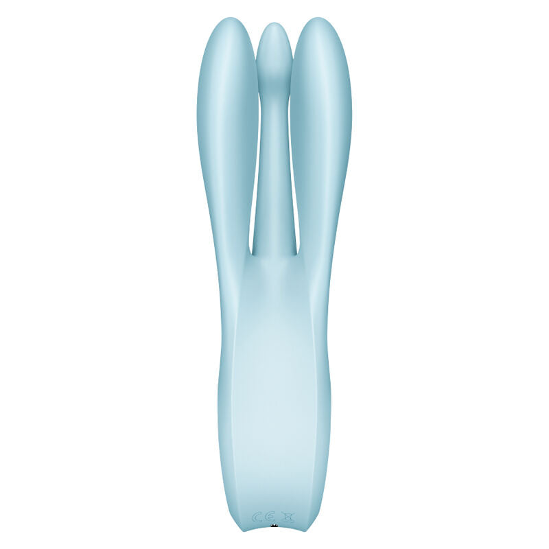 SATISFYER - VIBRATEUR THREESOME 1 BLEU - 7eme ciel