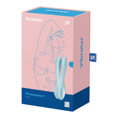SATISFYER - VIBRATEUR THREESOME 1 BLEU - 7eme ciel