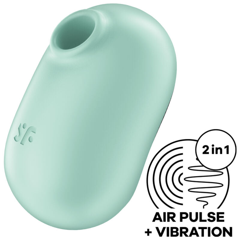 SATISFYER - STIMULATEUR ET VIBRATEUR DOUBLE AIR PULSE PRO TO GO 2 VIOLET - 7eme ciel