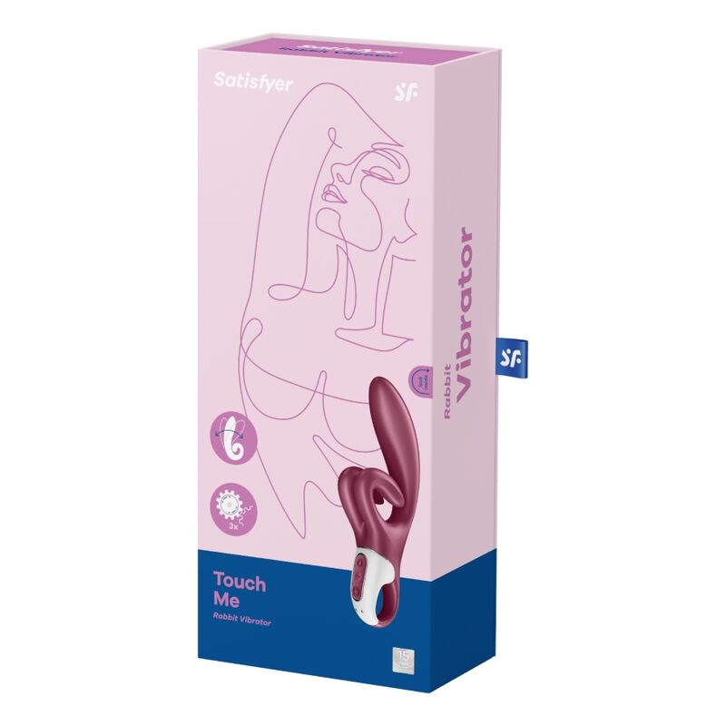 SATISFYER - VIBRATION DE LAPIN TOUCH ME ROUGE - 7eme ciel