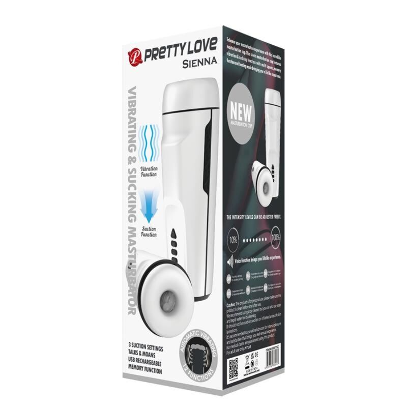 PRETTY LOVE - SIENNA MASTURBATEUR VIBRANT POUR HOMMES AVEC VOIX ET ASPIRATION - 7eme ciel